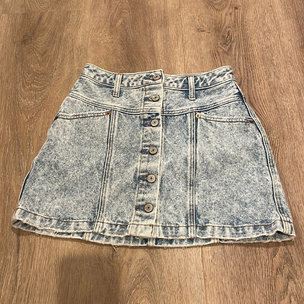 Abercrombie Acid Wash Denim Skirt